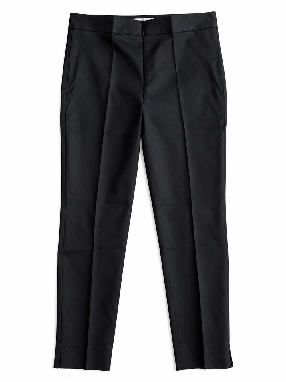 Talbots Black Ankle Pants Slim Straight Side Zip Size 10